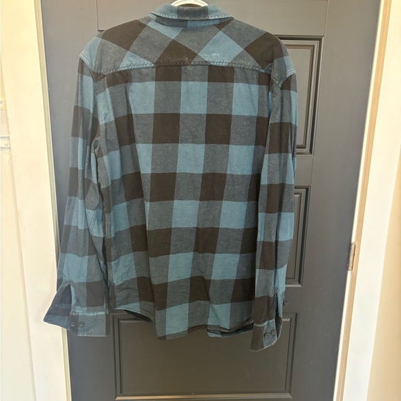🔥 2/$50🔥BRIXTON BOWERY LONG SLEEVE FLANNEL SHIRT BLACK TEAL XL - Picture 4 of 4